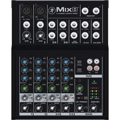 Mackie Mix8 コンパクトミキサー （ケーブル付き） Amazon | Mackie Mix8 8チャンネル コンパクトミキサー ゲーター